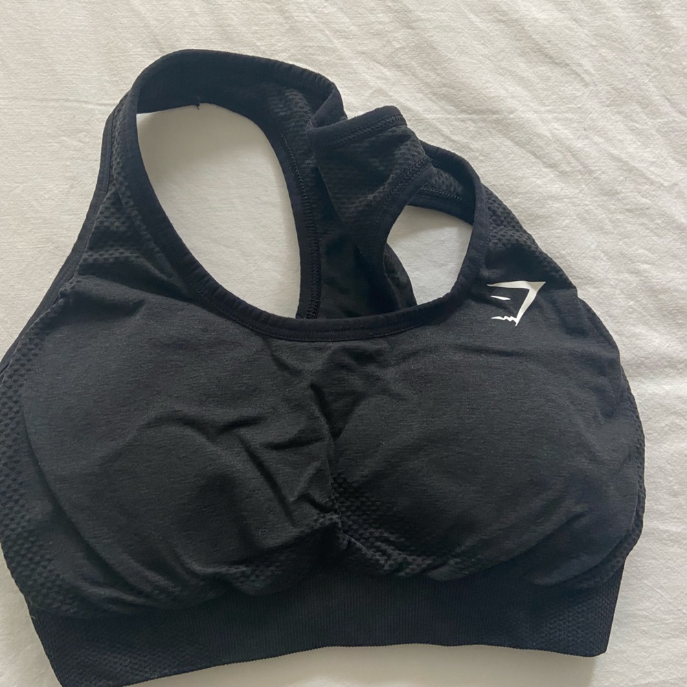 Gymshark sport bra black medium like new